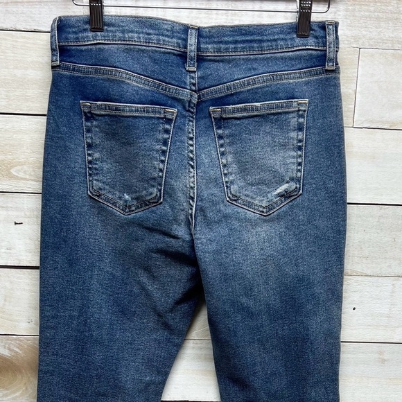 Free People We The Free Ankle Jeans Distressed Frayed Blue Womens Size 28 - Picture 5 of 11